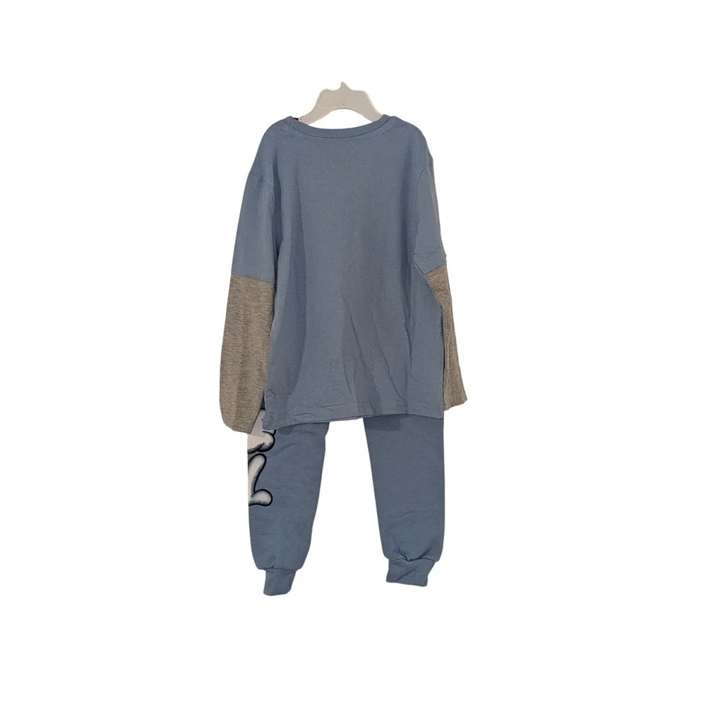 Disney Mickey Mouse Boys Blue Good Vibes 2-Piece Pajama Jogger‎ Set Size 6 NWOT